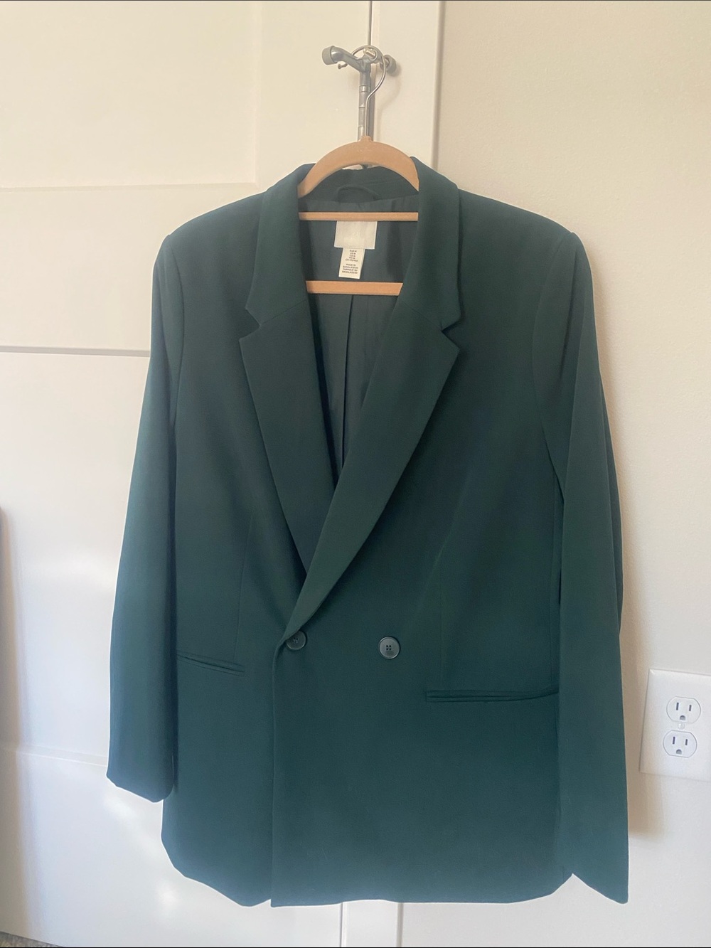 H&M Dark Green Double-Breasted Woman’s Blazer/NWOT/Never worn